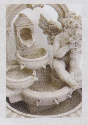 エンゼル（天使）と噴水シリーズ・水瓶と天使: 花のケーキ皿